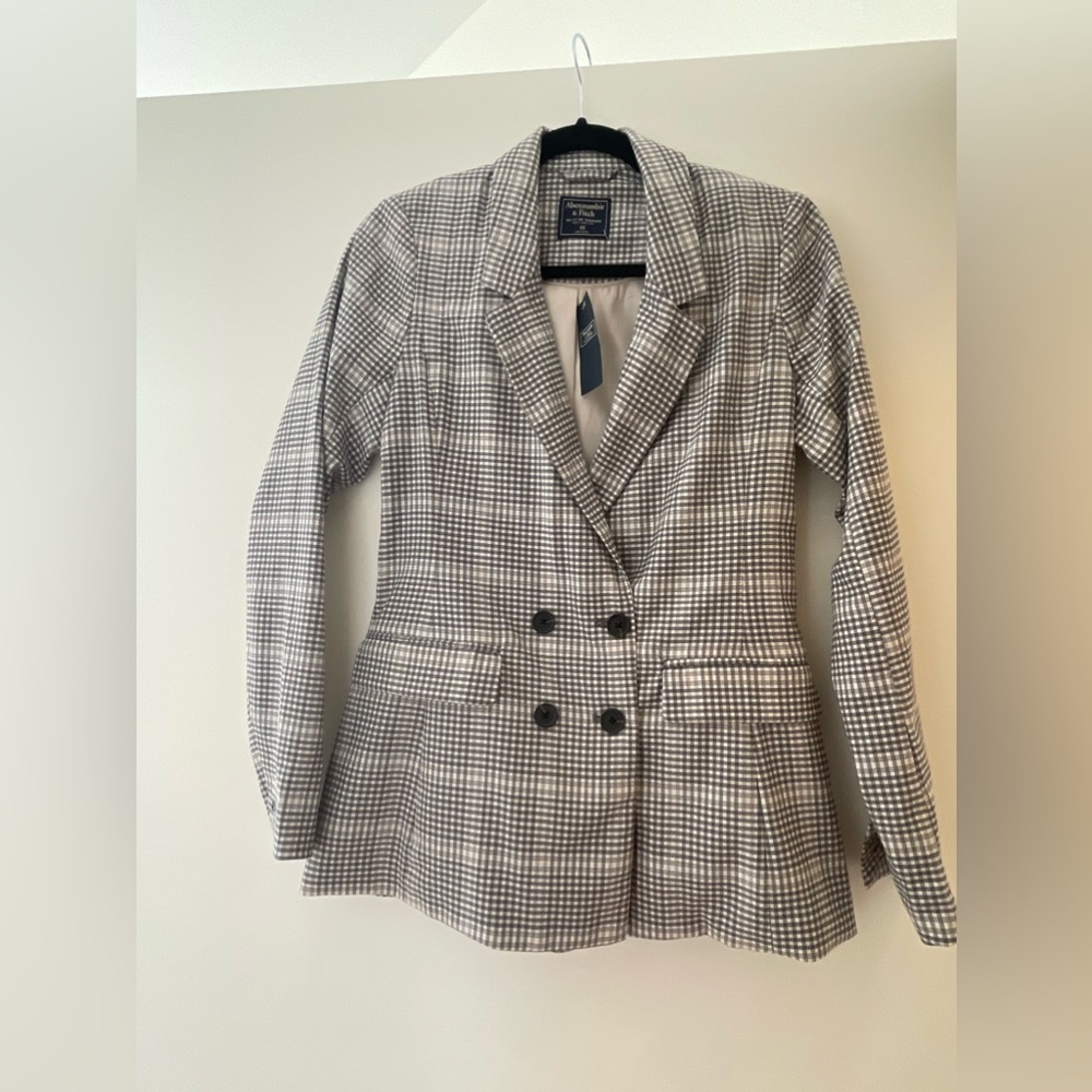 Abercrombie & Fitch Grey Double Breasted Blazer | NWT | Size XSmall